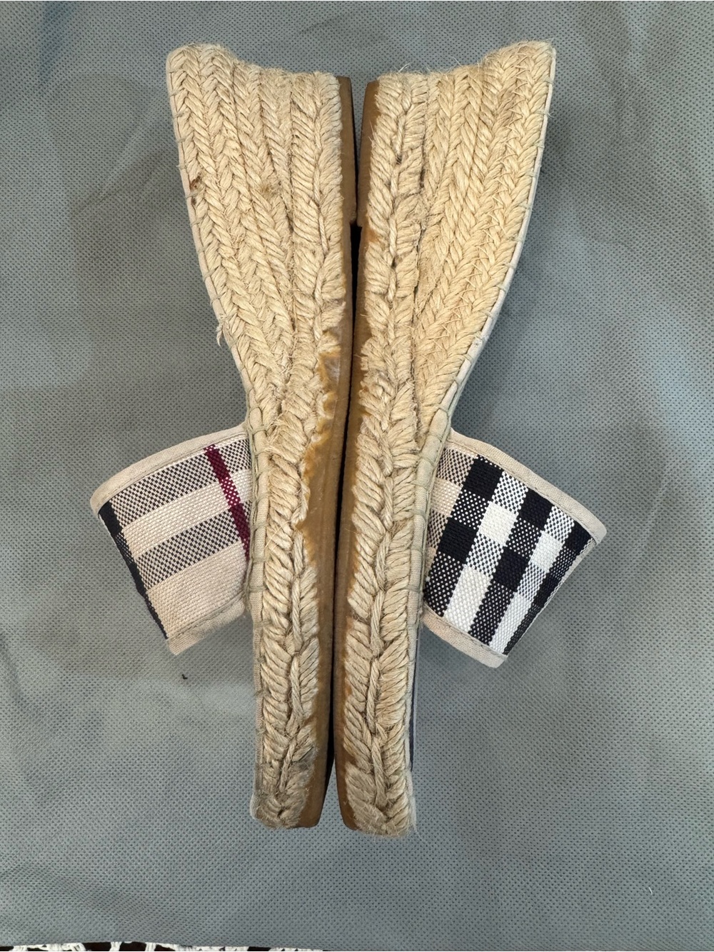 Burberry Plaid Espadrille Sandals - Picture 4 of 9